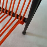 Porte vinyle métal et scoubidou années 60/70