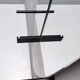 Oval Wall-Mounted Entryway Mirror and Console Table with Glass Top