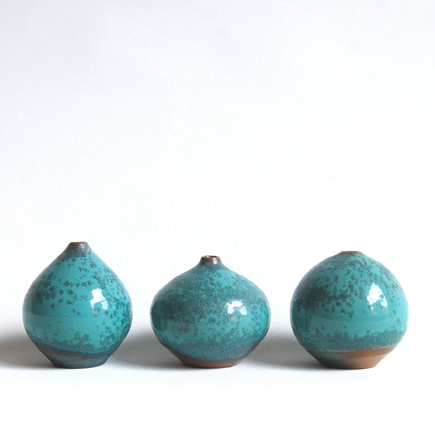 Trio of green miniature ceramics Antonio Lampecco