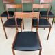Set of 6 Danish teak chairs, 1970s.