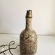 Ceramic lamp base in pyrite stone signed Alain Prudhomme