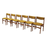 Set of six teak chairs, Danish design, 1970s, production: Denmark