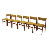 Set of six teak chairs, Danish design, 1970s, production: Denmark