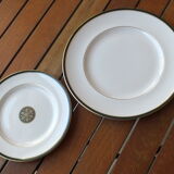 Duo flat plate - royal Doulton Oxford Green dessert, Bone China