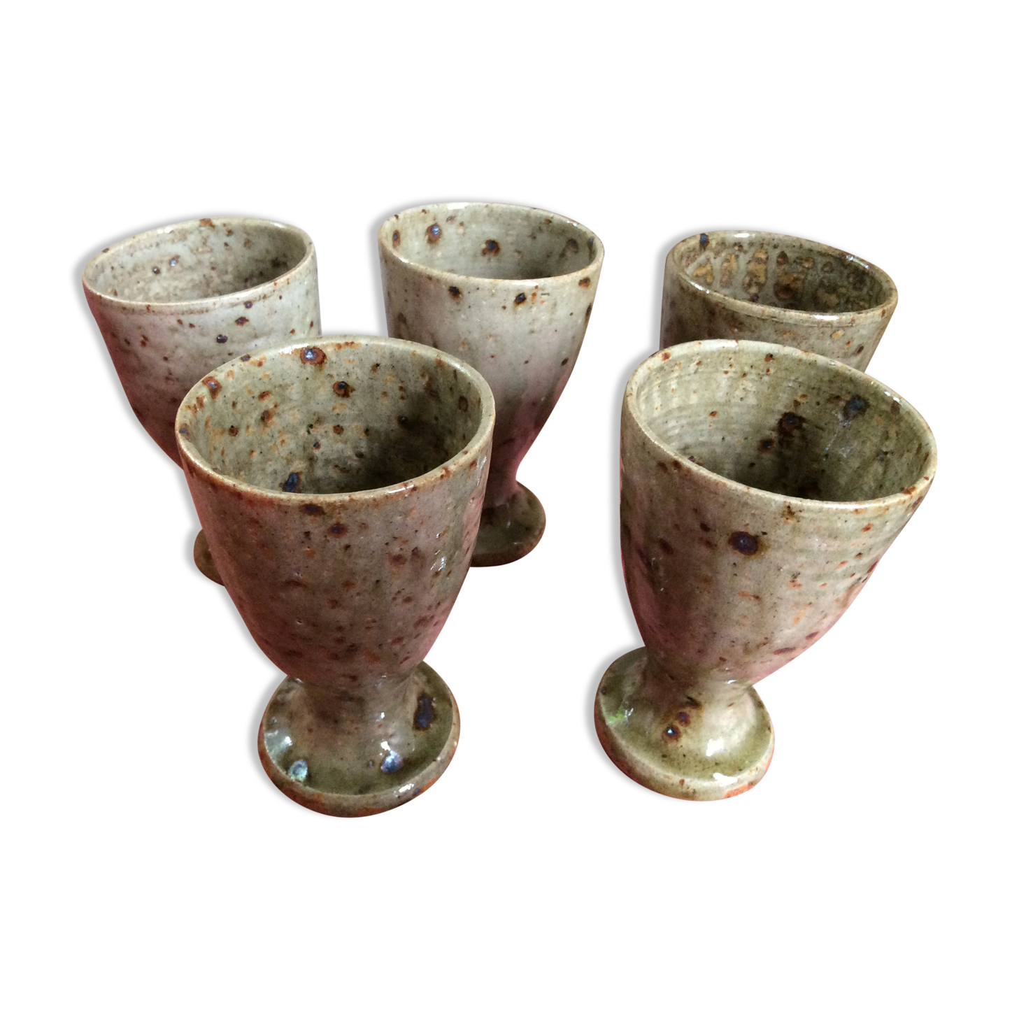 Set of 5 cups in sandstone