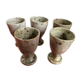 Set of 5 cups in sandstone