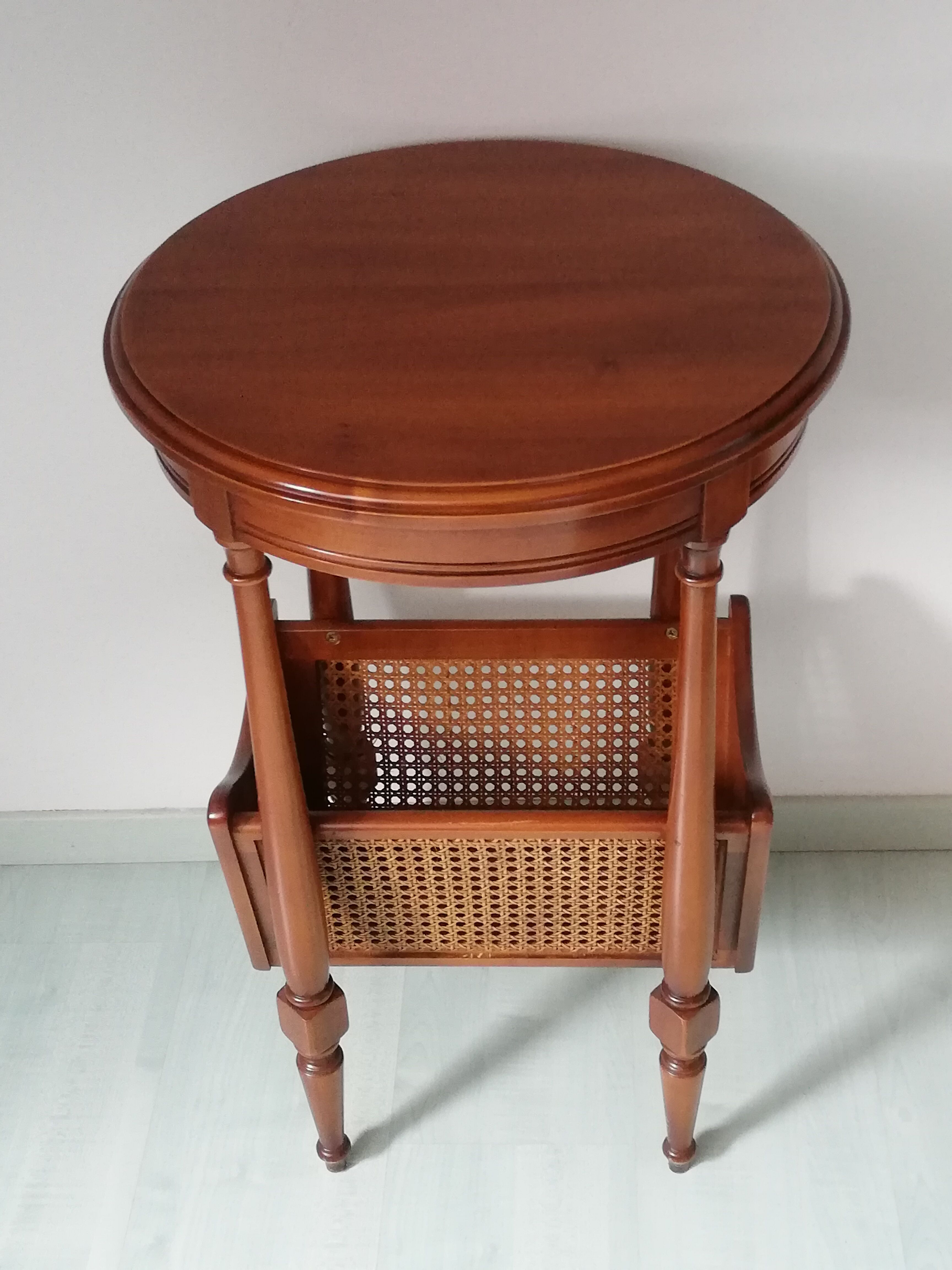 Healed Louis XVI with rattan magazine holder