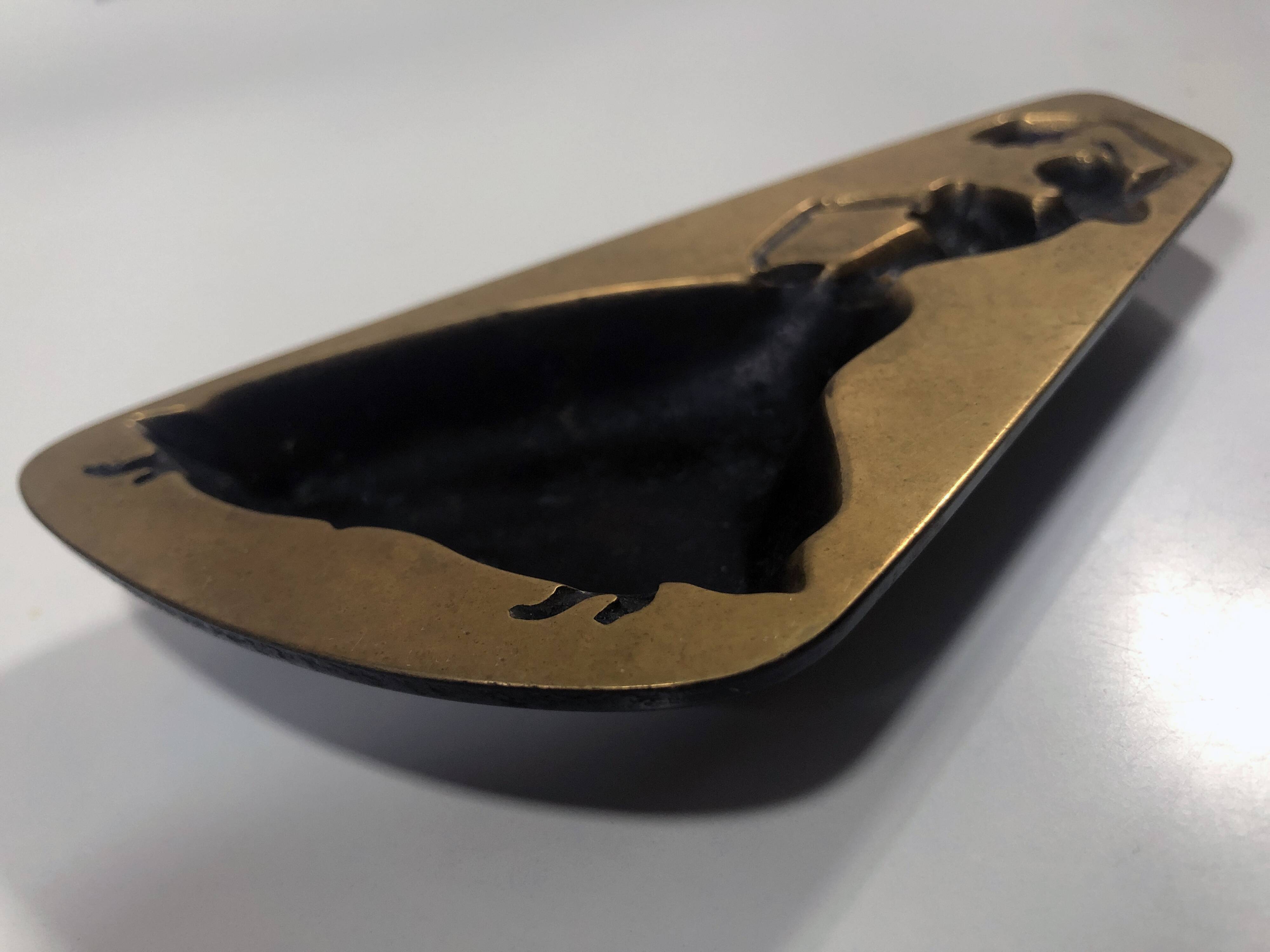 Vintage ashtray • gitanes • solid copper • max ponty • 1950-1960