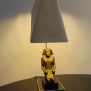 Lampe de table Hollywood Regency décor Pharaon, années 1070