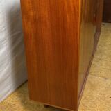 Mid Century Retro Teak & Glass Bookcase by Herbert E. Gibbs Circa 1960