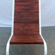 Very original lounge chair inside, outside from 1950, metal and wood