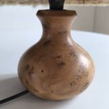 1950s burl wood table lamp