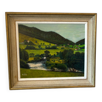 Countryside landscape signed