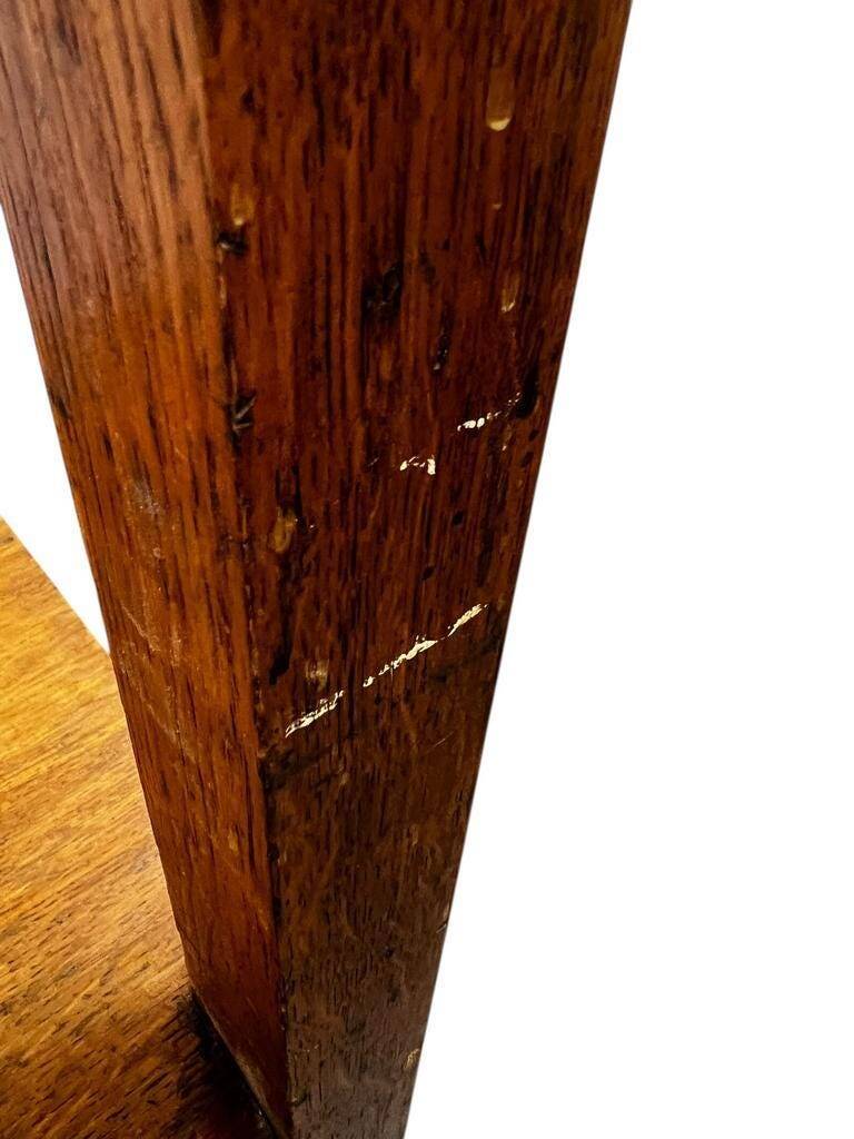 Vintage wooden high table / bar table / side table