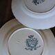 6 flat plates La Lorraine Salins Gien English Indies