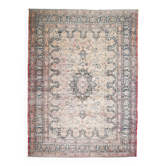 Tapis oriental vintage persan rouge et bleu 10x13, 315x412 cm