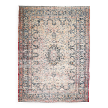 Tapis oriental vintage persan rouge et bleu 10x13, 315x412 cm