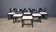 Chaises de salle à manger en bois noir vintage, années 1970