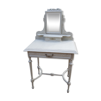 Coiffeuse patinée style Louis XVI