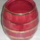 Cache-pot en céramique rouge et or vintage