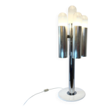 Carlo Nason style "Space Age" floor lamp, chrome & Murano, 1970s