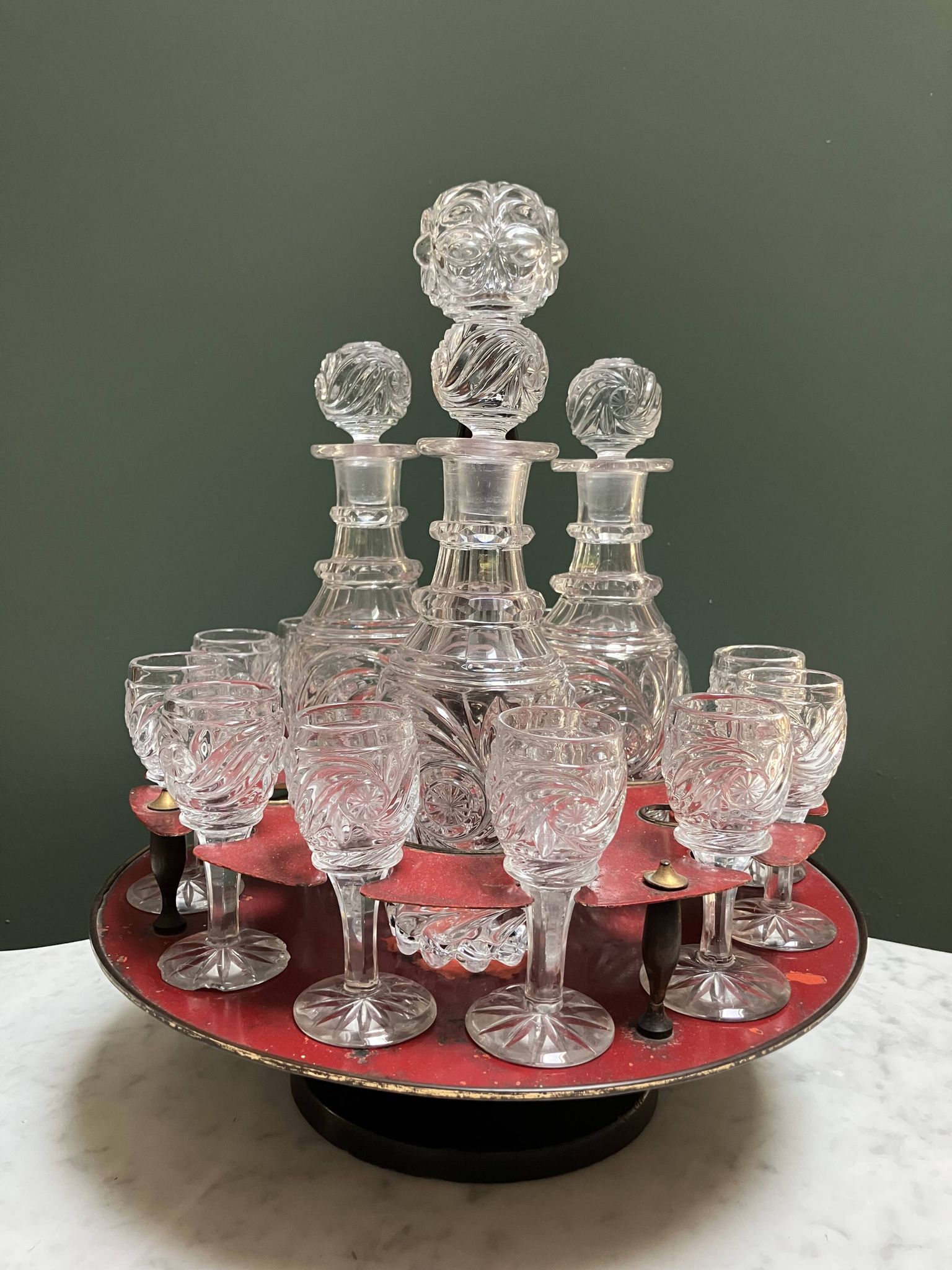 Service de liqueur en carrousel - fin du 19e siècle