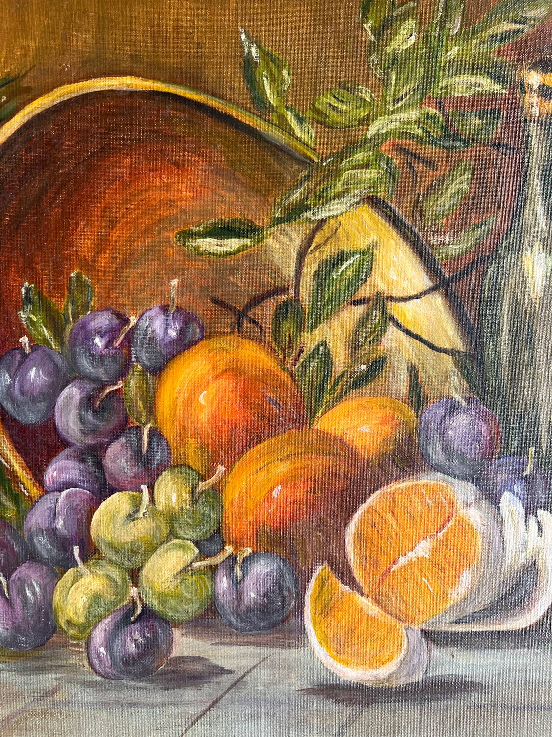 Still life plums fruits