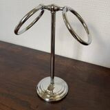 Chrome countertop towel rack