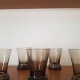 Set of 5 small black glasses