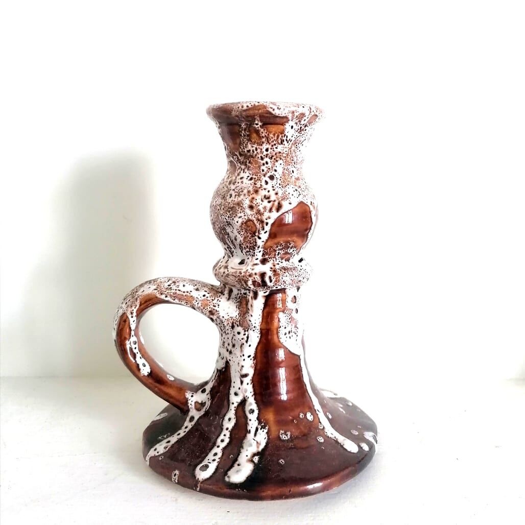 Candle holder fat lava 1960