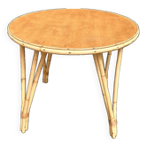 Table en rotin vintage