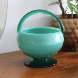 Empty pocket basket in two-tone murano glass