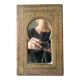 Moroccan mirror in chiseled brass, 70s