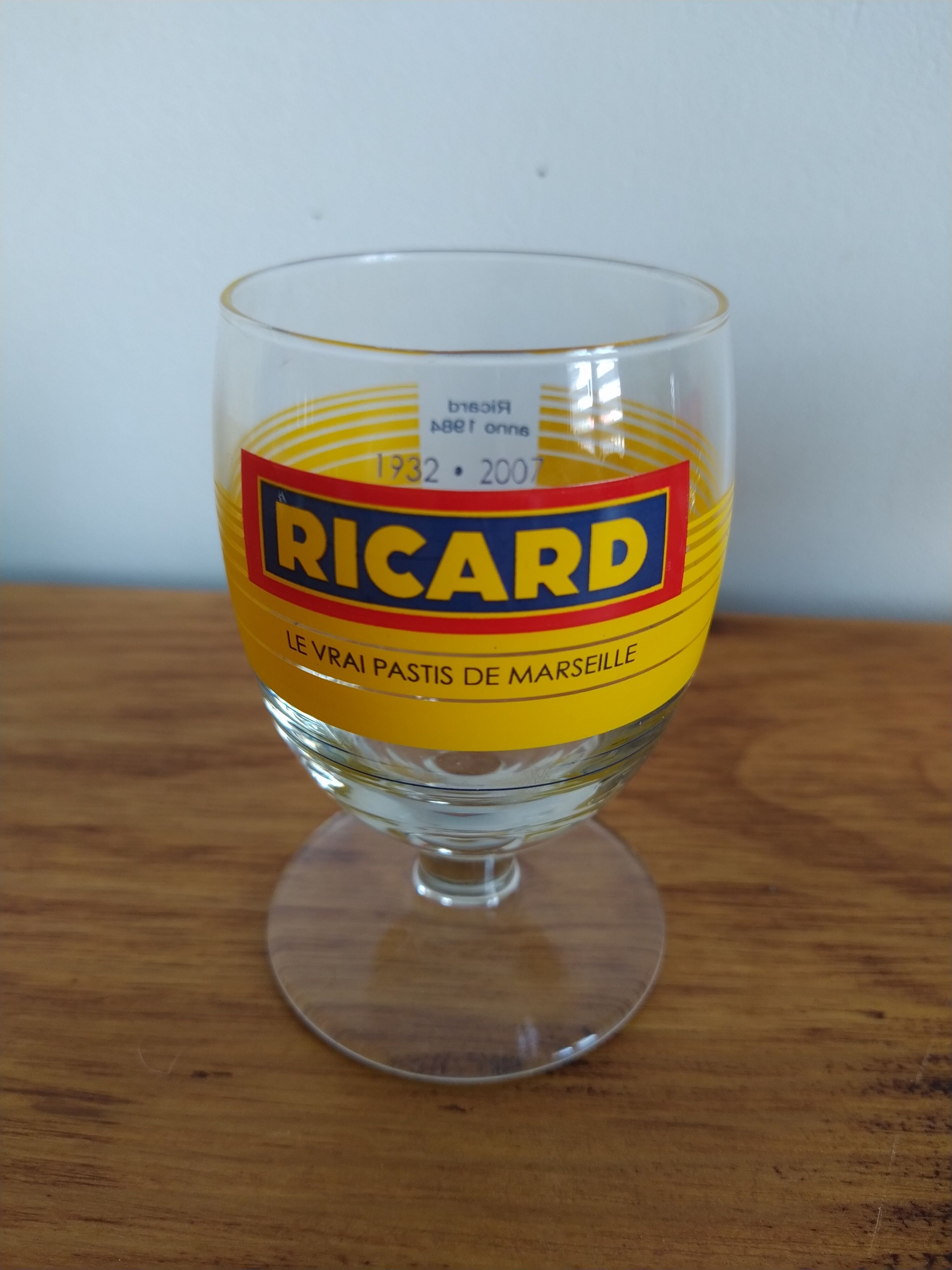 Set of 3 glasses ricard collector 75 years vintage