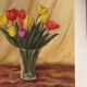 Canvas bouquet of tulips R.Jeunot