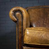 Vintage sheep leather clubchair