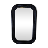Miroir vintage noir aux angles arrondis