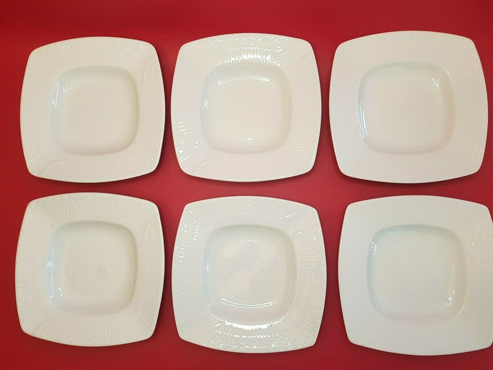 Service 6 square hollow plates porcelain Royal Copenhagen