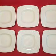 Service 6 square hollow plates porcelain Royal Copenhagen