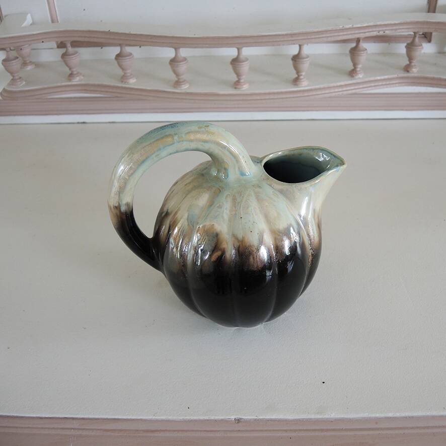 Antique Ceramic Pumpkin Pitcher