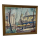 Mid Century Swedish Oil on Panel – “Lakerstationen” by L. Knut Norman