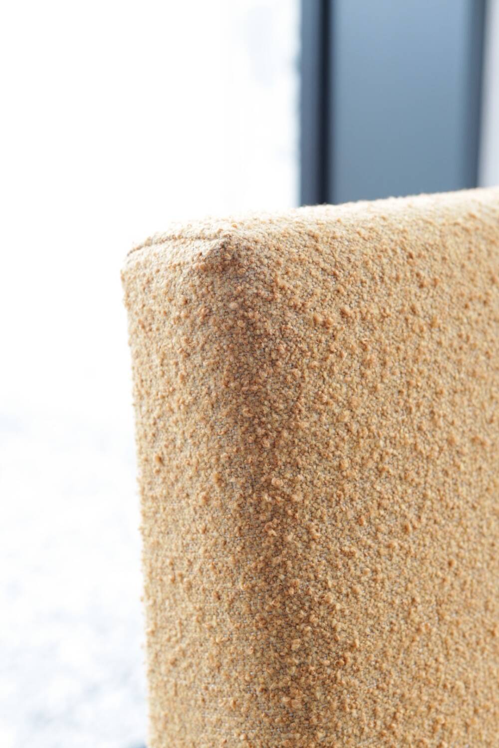 Vintage chair yellow mustard curly 1970