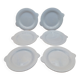6 Sarreguemines blue fish plates