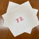Set of 2 napkins monogram FB