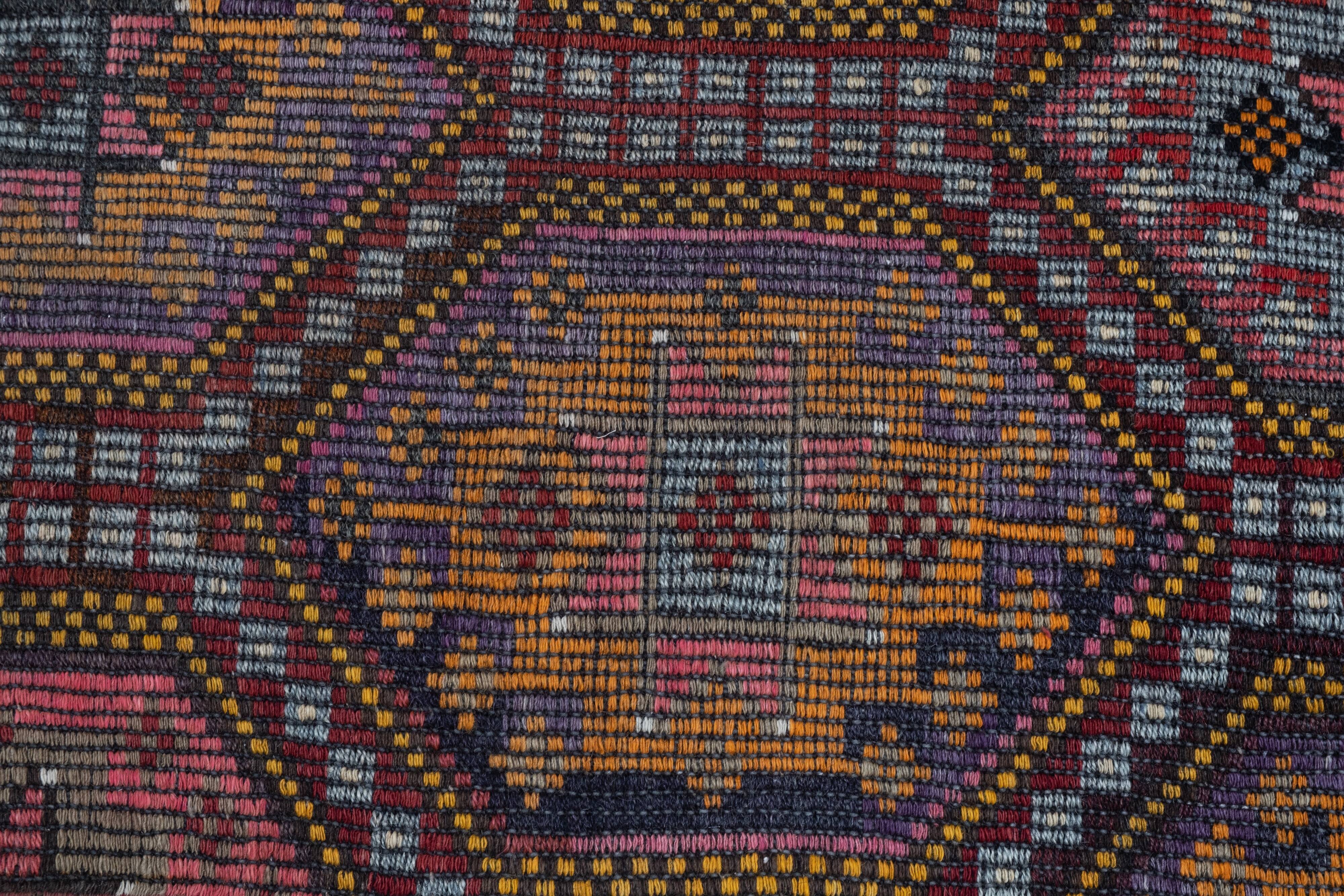 Hallway Kilim Runner Rug Vintage Handmade Cottage Decor Kitchen Rug 2'11" x 9'5"