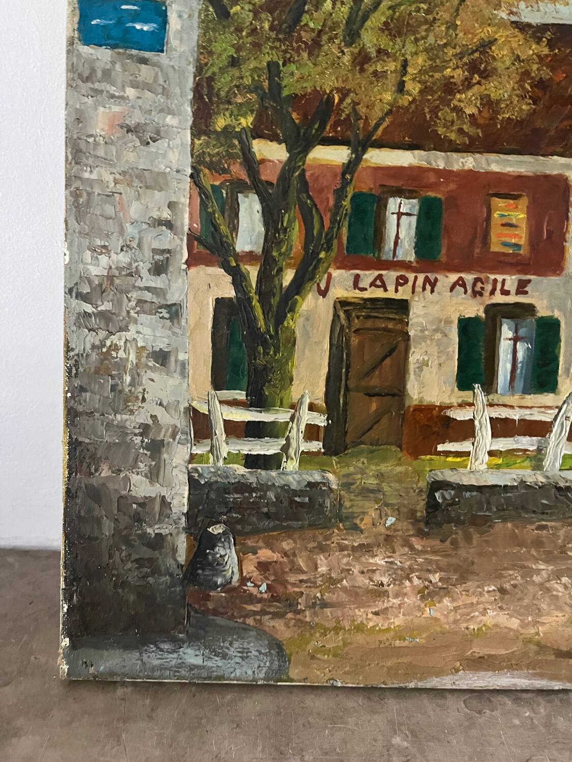 Paris Montmartre cabaret Lapin Agile, oil on canvas 1965
