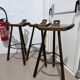 3 brutalist stool hats