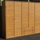 Large rattan and bamboo wardrobe by Dal Vera Italy