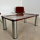 Old coffee table ceramic tile metal leg design from the 70s vintage