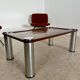 Old coffee table ceramic tile metal leg design from the 70s vintage